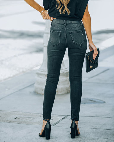 Volt – Skinny-Jeans mit hohem Bund und Used-Look 