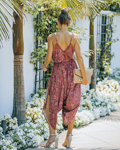 Asymmetrischer Jumpsuit „Wynn“ mit Print 