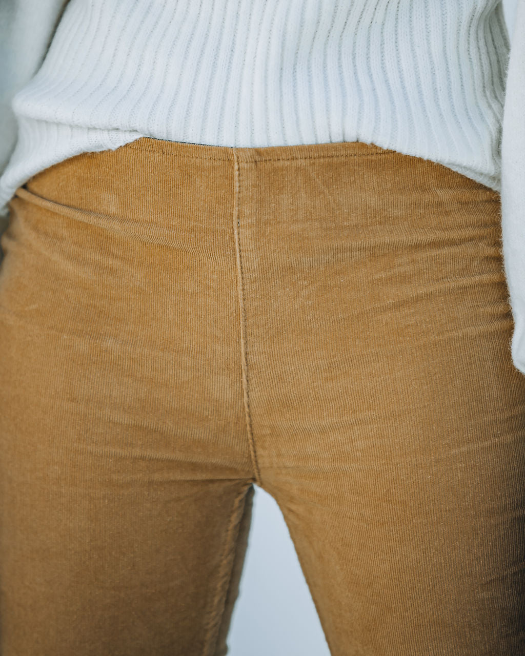 Sophie High Rise Bell Bottom Corduroy Pants - Camel