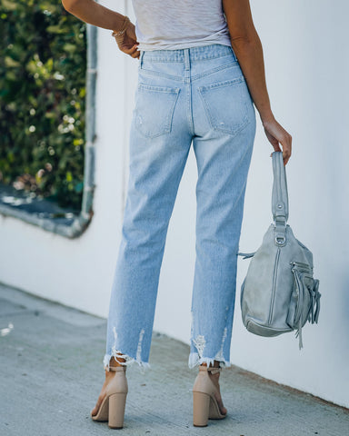 Statement-High-Rise-Denim im Used-Look 