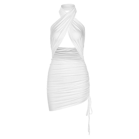 Linda Cut Out Halter Dress