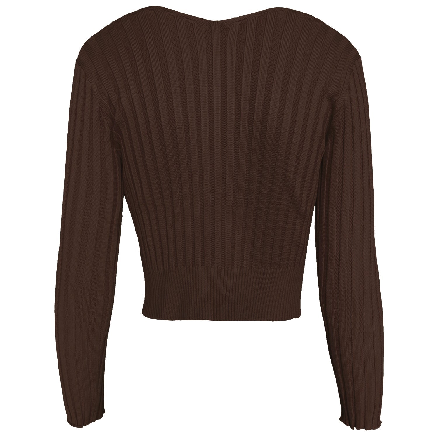 Lorna Chain Detail Open Front Knitted Long Sleeve Top