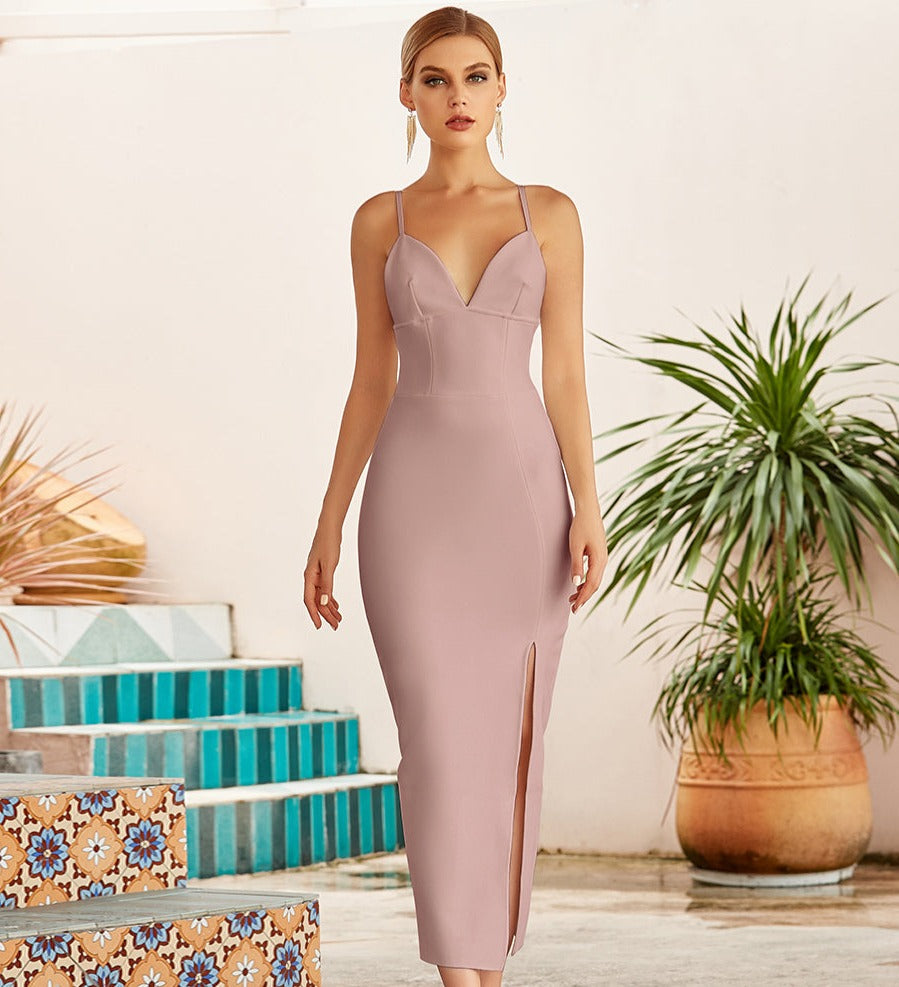 Adyce Bodycon Bandage Dress Spaghetti Strap