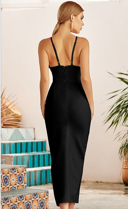 Adyce Bodycon Bandage Kleid Spaghettiträger