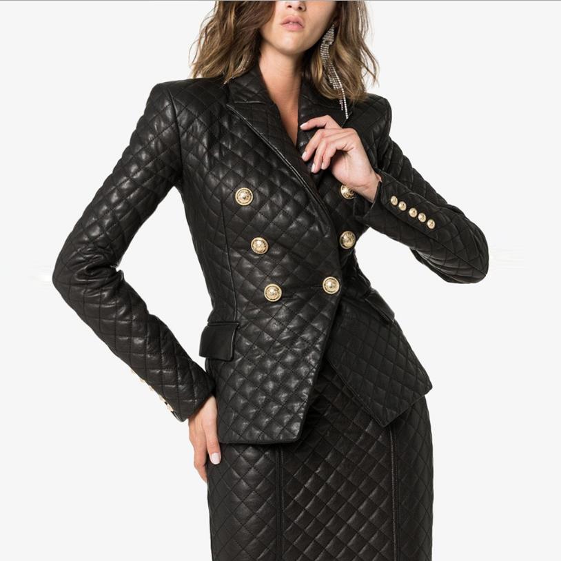 Arlene Quilted Leather Blazer