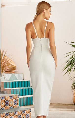 Adyce Bodycon Bandage Kleid Spaghettiträger