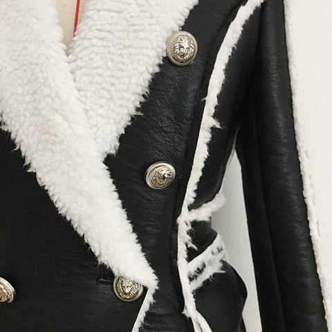 Bijou Shearling Leather Blazer