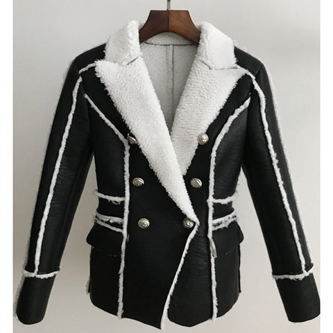 Bijou Shearling-Lederblazer