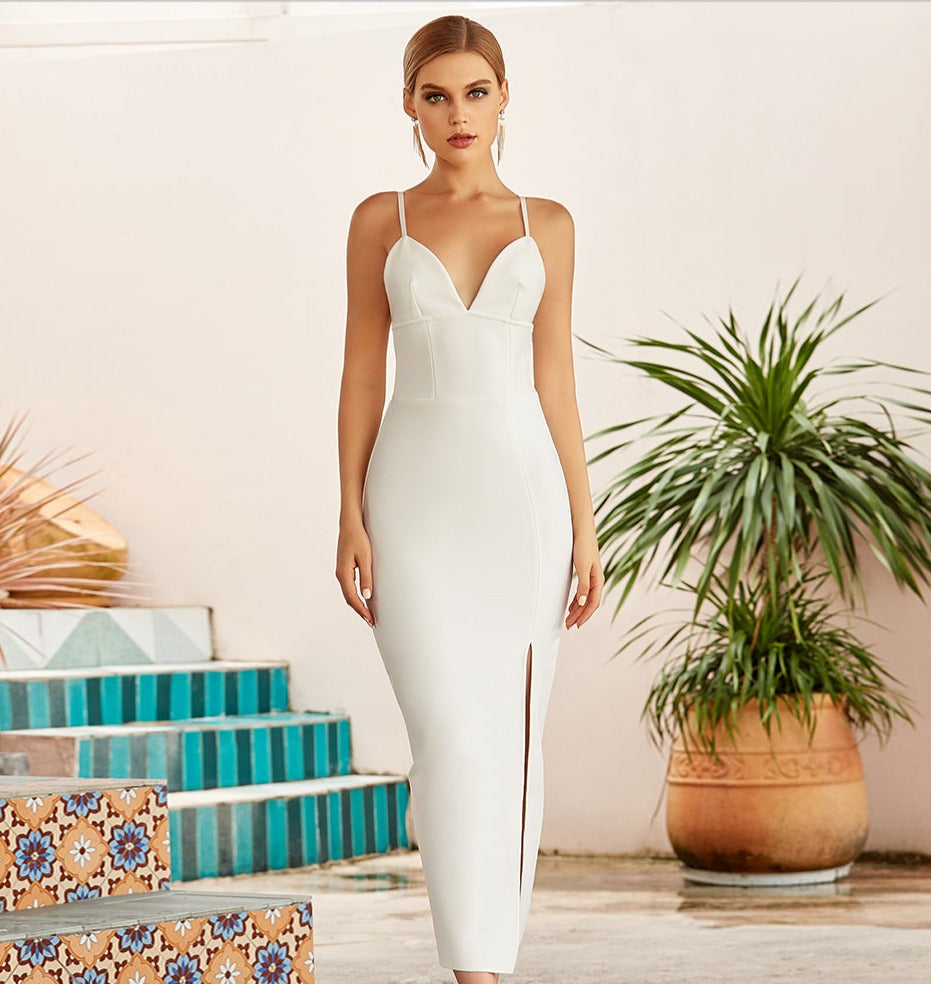 Adyce Bodycon Bandage Dress Spaghetti Strap