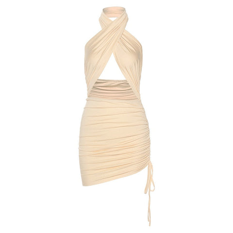 Linda Cut Out Halter Dress