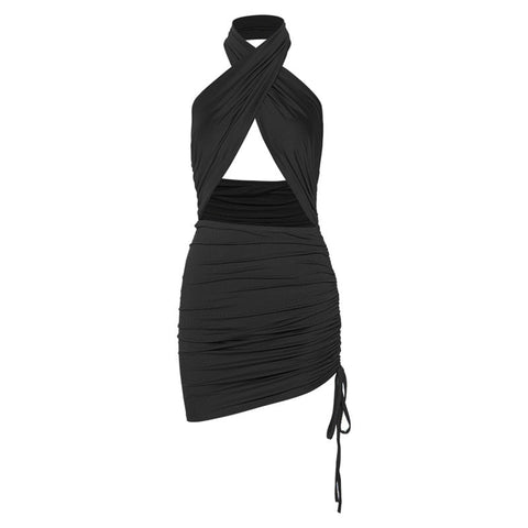 Linda Cut Out Halter Dress