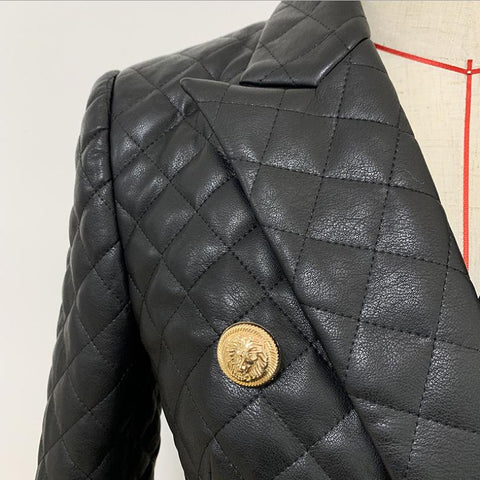 Blazer en cuir matelassé Arlene