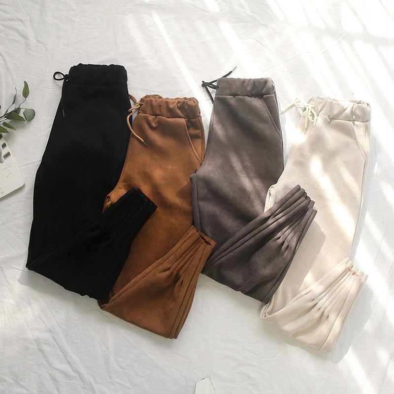 Isa Suede Jogger Pants