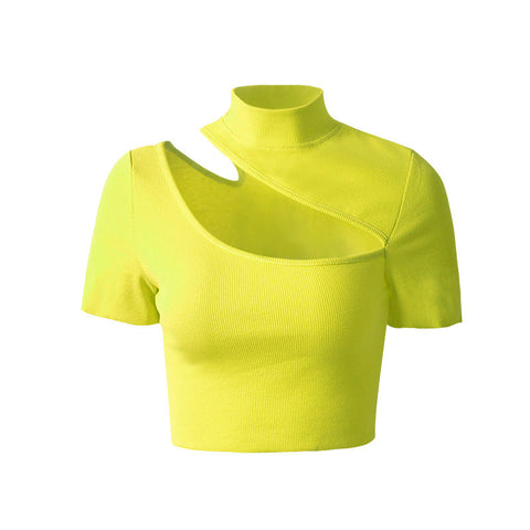 Sylvie – Kurzes Stricktop mit Cut-Outs