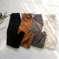 Isa Suede Jogger Pants