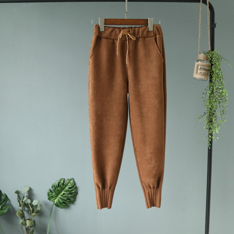 Isa Suede Jogger Pants