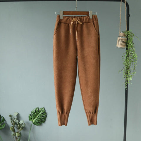 Isa Suede Jogger Pants