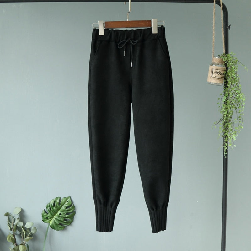 Isa Suede Jogger Pants