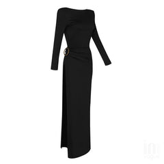Veronika Long Sleeve Backless Maxi Long Dress