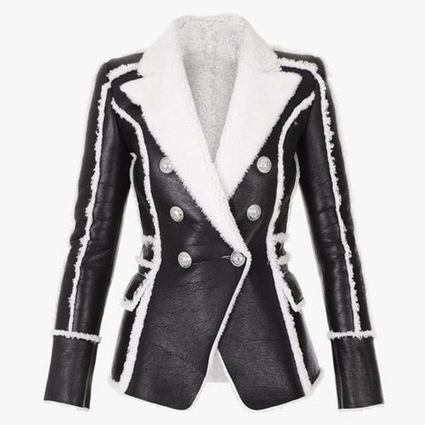 Bijou Shearling Leather Blazer