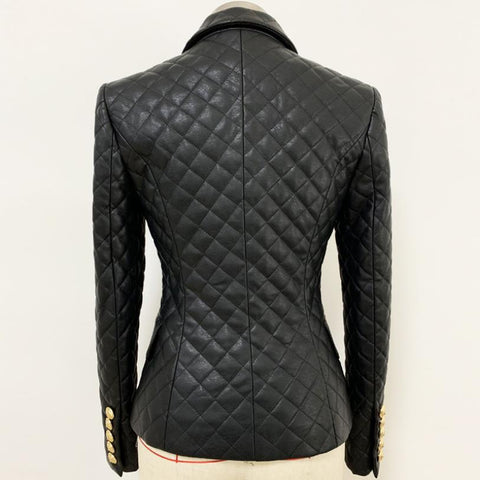 Arlene Quilted Leather Blazer