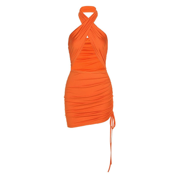 CUT OUT HALTER ONE PIECE WITH TRIM LUXORLAND LADY