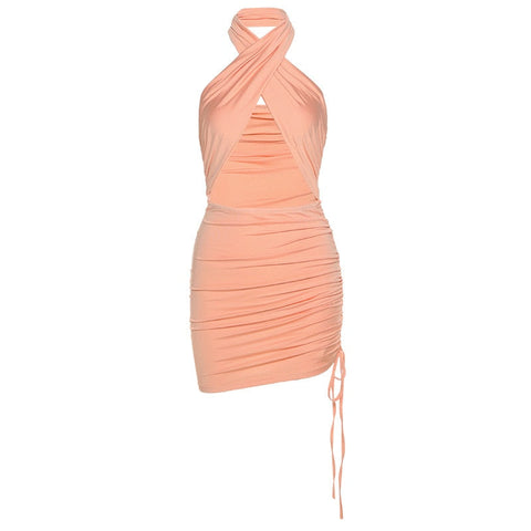 Linda Cut Out Halter Dress