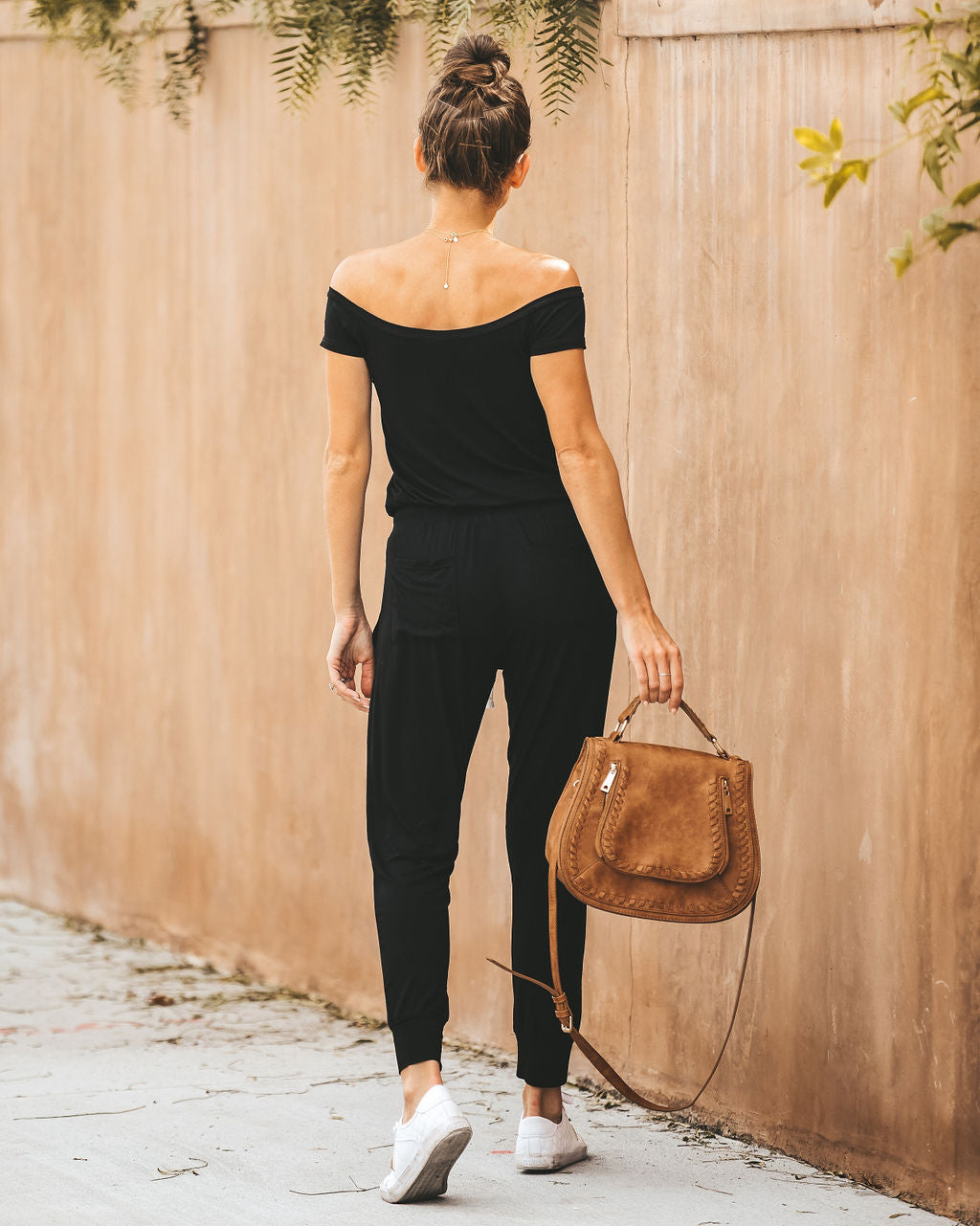 Weekend Worthy Pocketed Drawstring Jumpsuit - Black