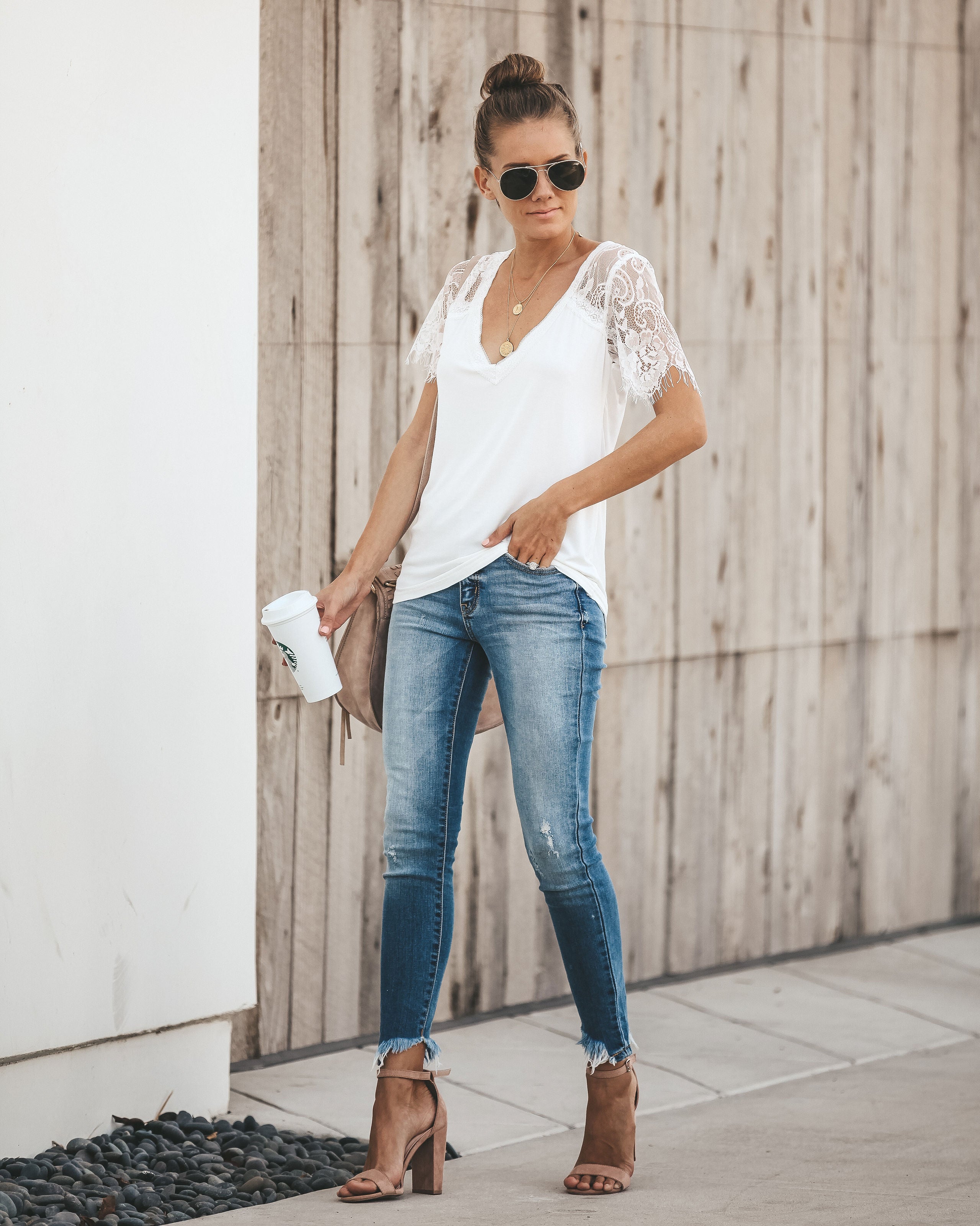 Sweet Side Lace Top - Ivory