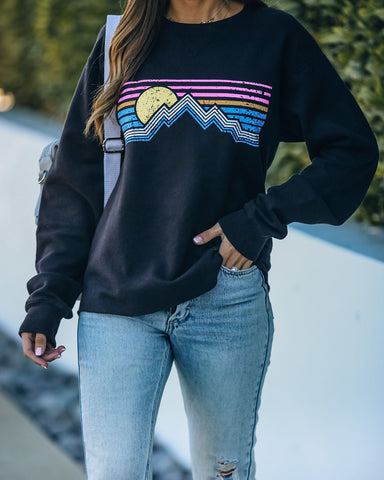 Watch The Sunset Cotton Blend Sweatshirt