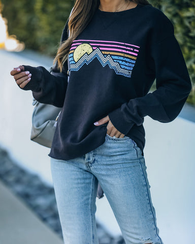 Watch The Sunset Cotton Blend Sweatshirt