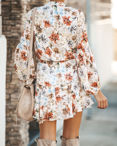 Vienne Floral Adjustable Balloon Sleeve Dress