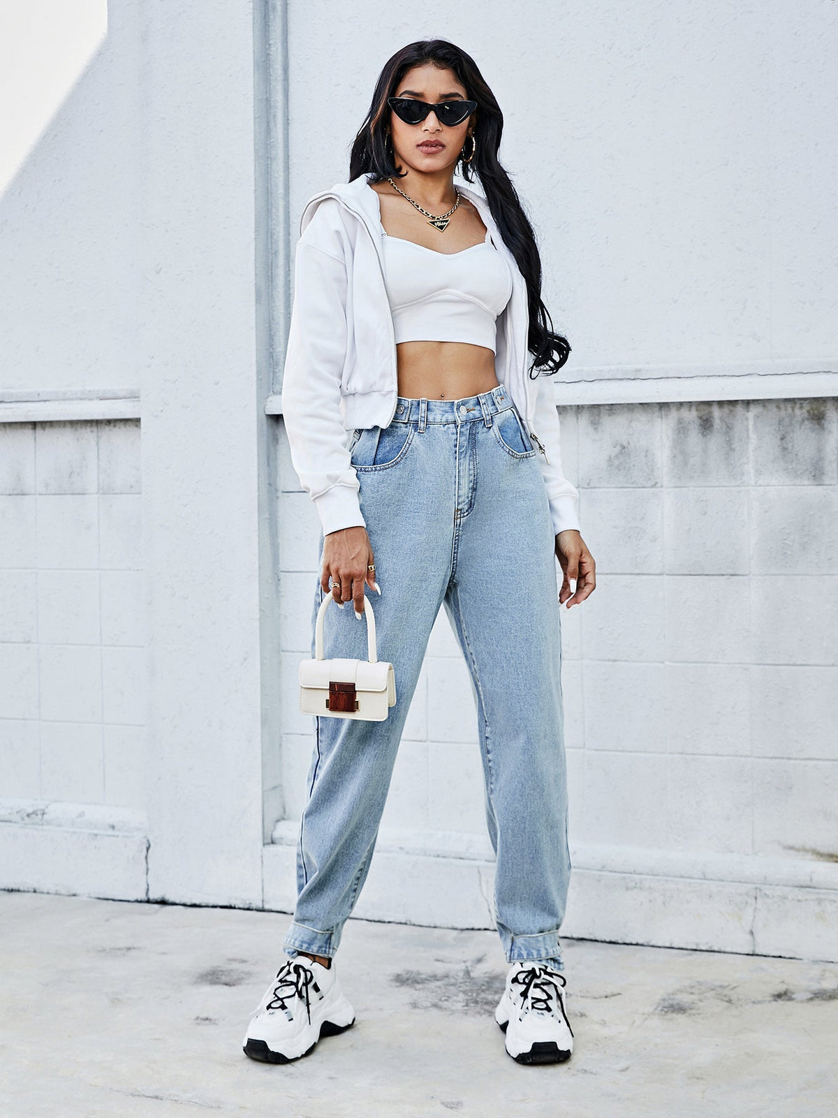 Straight-leg Denim Trousers