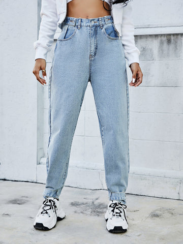 Straight-leg Denim Trousers