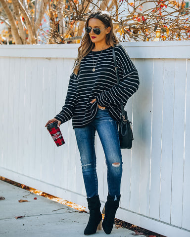 Unwritten Striped Knit Sweater