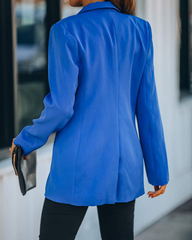 Standards Pocketed Blazer - Cobalt Blue