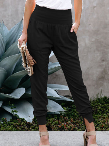 Slit Cropped Pants