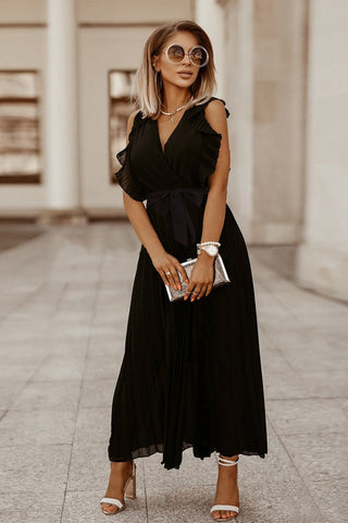 Pleated Maxi Dress