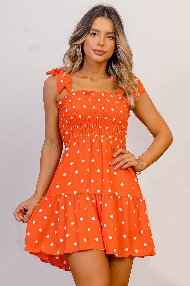 Polka Dot Printed Summer Dress