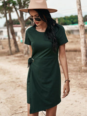 solid color lantern dress