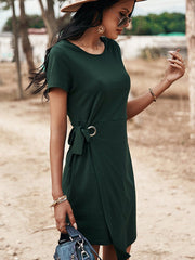 solid color lantern dress
