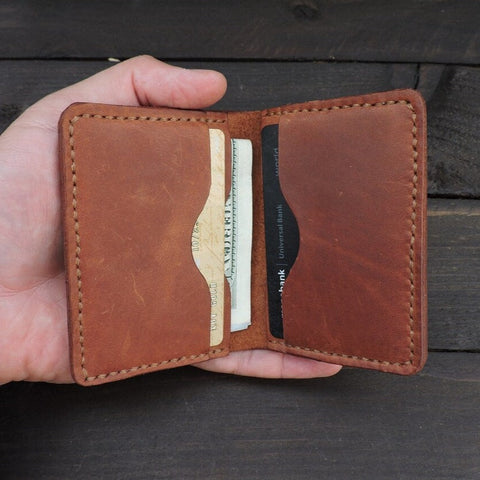 Simple cowhide card holder Coin Purse