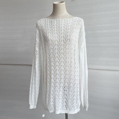 Temecula Sheer Crochet Dress - Ivory