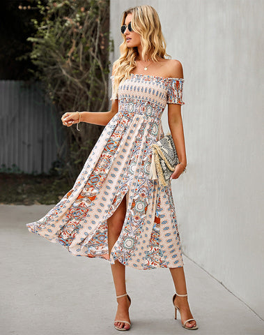 Ultimate Summer Off The Shoulder Bell Sleeve Dress