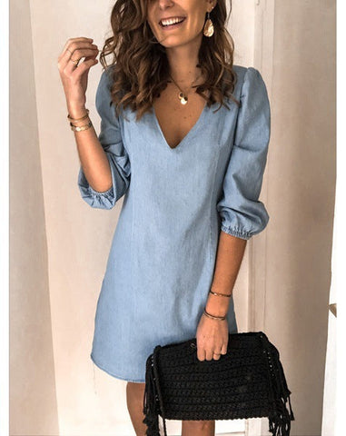 Robe en tricot Dolman « You Belong With Me » - Gris bleu 