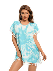 Tie-dye Printing Cover Up Skirt