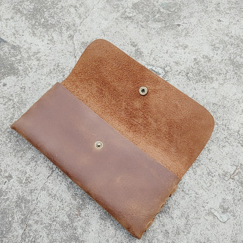 Simple cowhide wallet mobile phone glasses bag