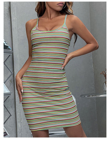 Technicolor Knit Midi Dress