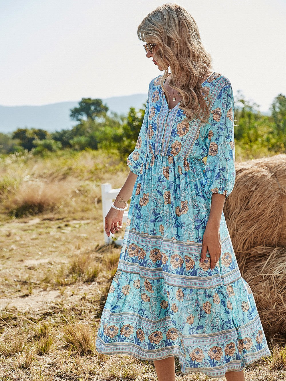 Statement Maker Floral Smocked Maxi Dress