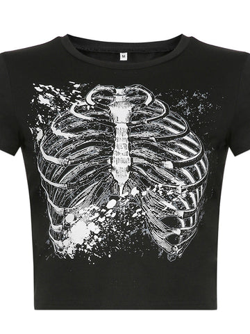 T-Shirt mit Rundhalsausschnitt und Sternum-Print 